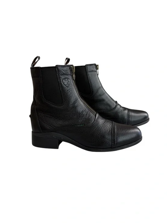 Ariat Heritage Breeze Zip Paddock Boots Black Leather Size 9B - Picture 3 of 15